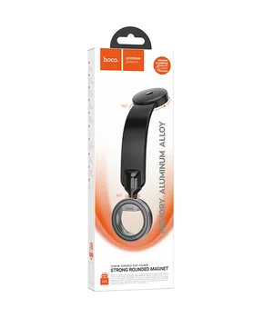Автодержатель Hoco H71 Totem Ring magnetic (center console) Black metal gray
