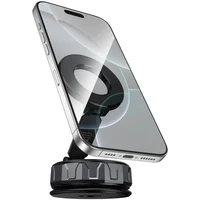 Автодержатель Borofone BH140 Gloria Vacuum Suction Magnetic (center console) Black / Metal gray