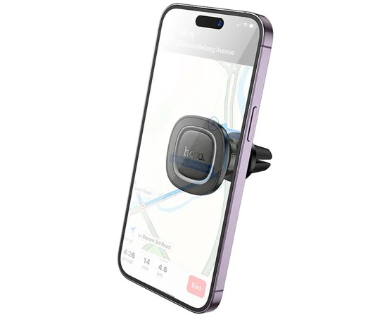 Автодержатель Hoco H72 Crown magnetic (air outlet) Black / Metal gray