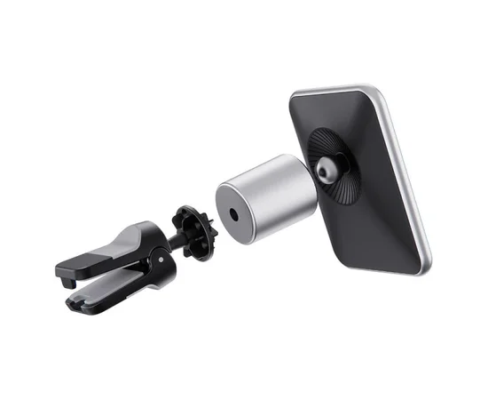 Автодержатель с БЗУ Borofone BH43 Magnetic 15W Black steel