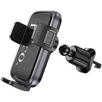 Автодержатель Hoco H78 Vista push-type (air outlet) Black / Metal gray