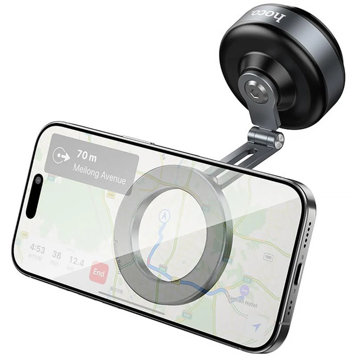 Автодержатель Hoco DCA65 Magnetic ring Black