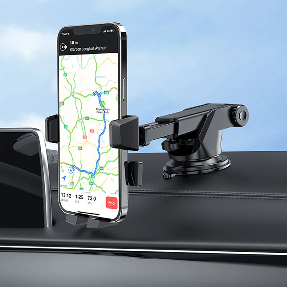 Автодержатель Hoco CA83 David one-button (center console) Black