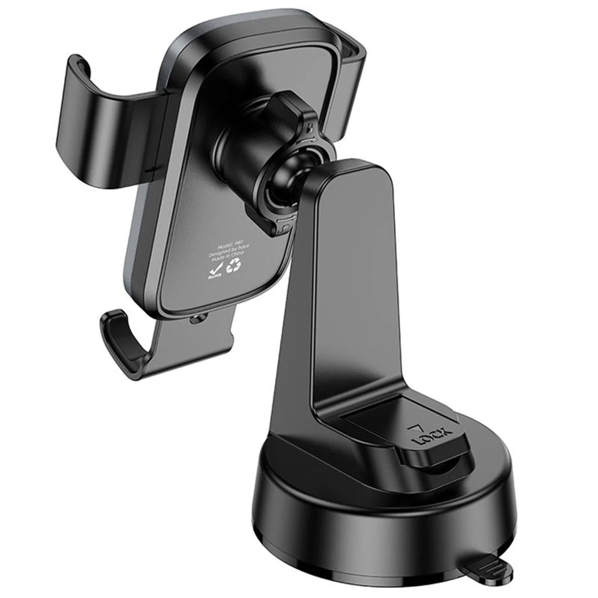 Автодержатель Hoco H81 Vista Gravity (center console) Black / Metal gray