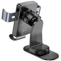 Автодержатель Borofone BH119 Refined (center console) Black / Metal gray