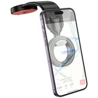 Автодержатель Hoco H71 Totem Ring magnetic (center console) Black metal gray