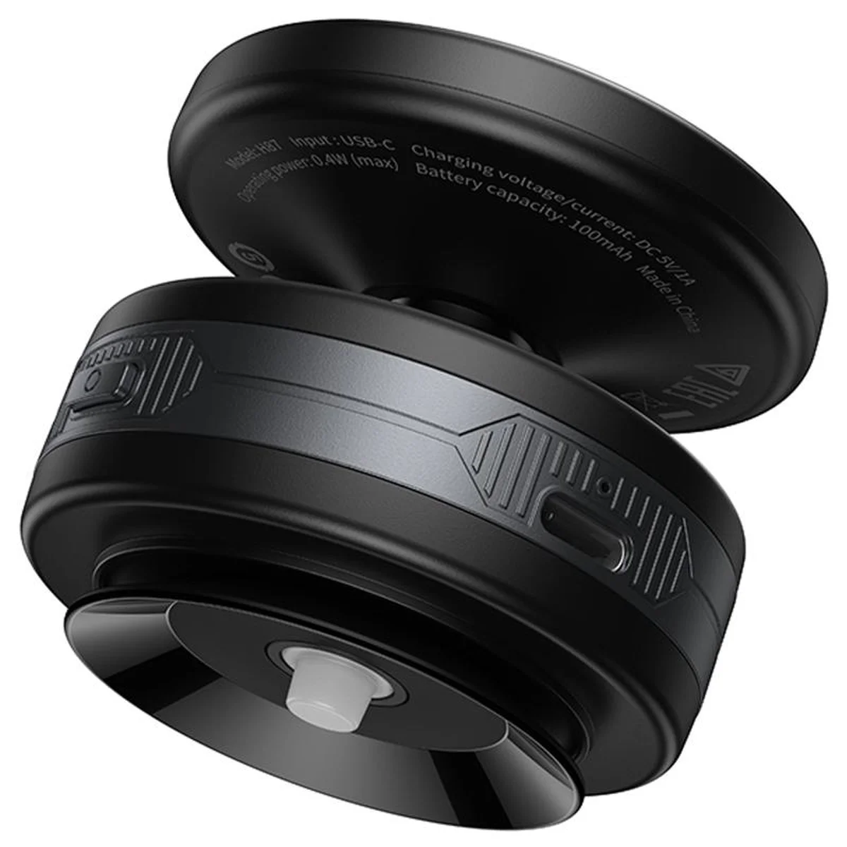 Автодержатель Hoco H87 Dragon electric suction cup magnetic (universal) Black / Metal gray