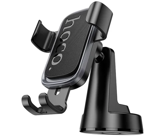 Автодержатель Hoco H81 Vista Gravity (center console) Black / Metal gray