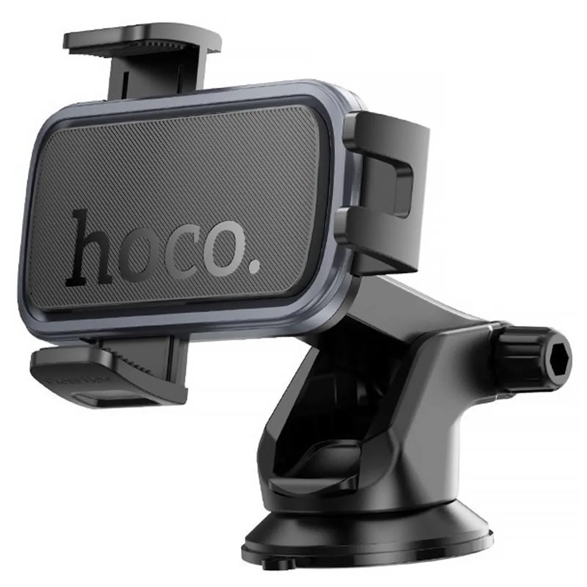 Автоутримувач Hoco H79 Vista push-type (center console) Black / Metal gray