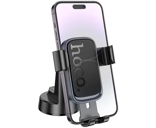 Автодержатель Hoco H81 Vista Gravity (center console) Black / Metal gray