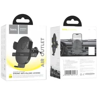 Автодержатель Hoco H18 Mighty one-button (air outlet) Black