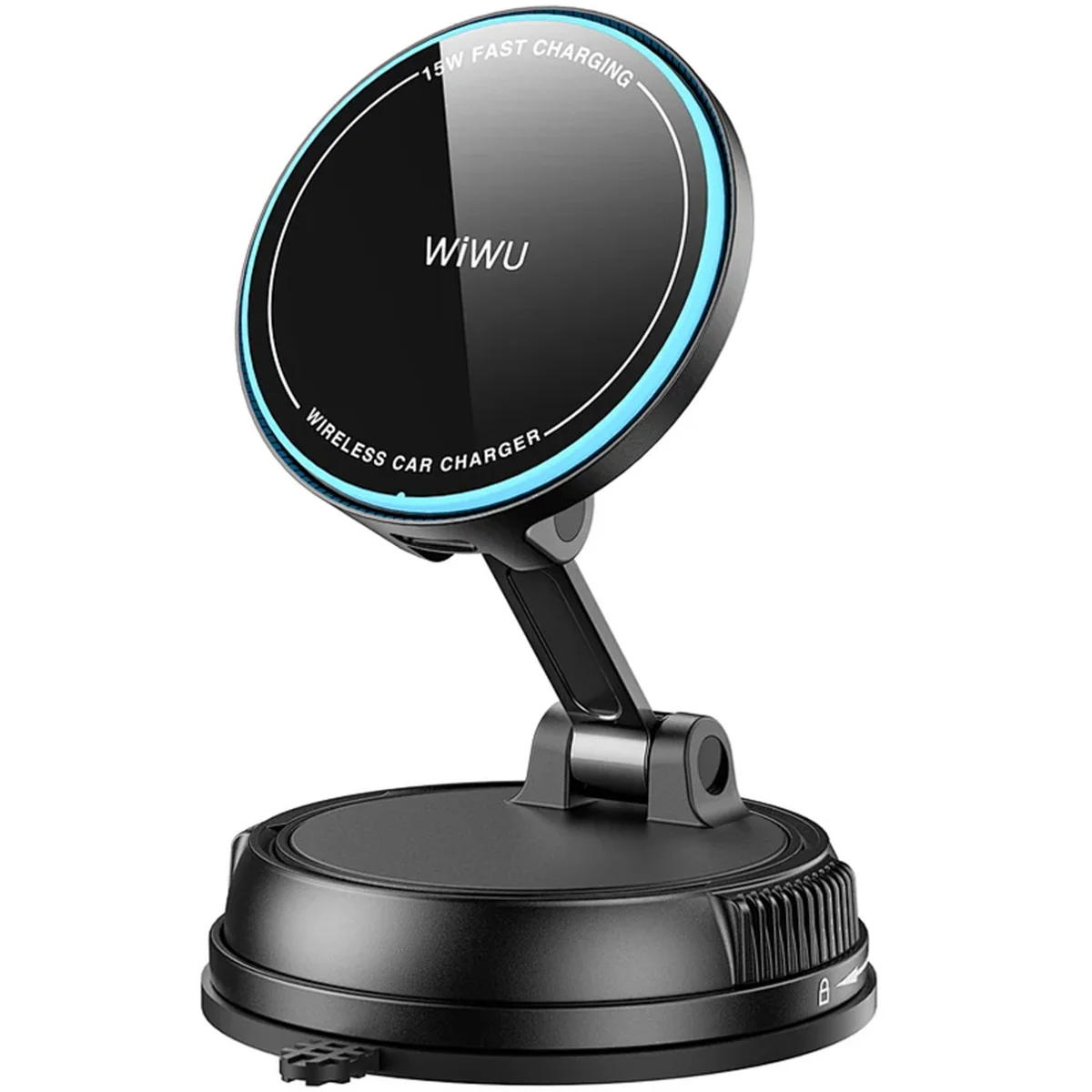 Автодержатель с БЗУ WIWU CH-326 Universal Vacuum Suction Magnetic 15W Black