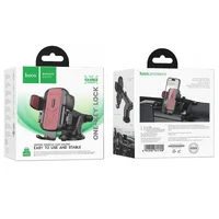 Автотримач Hoco H65 Gamble one-button (center console) Black / Red