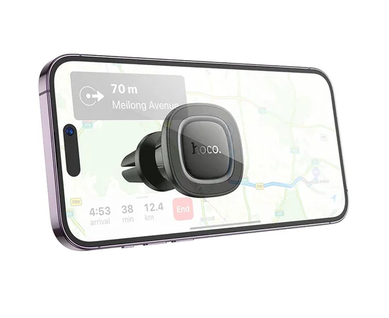 Автодержатель Hoco H72 Crown magnetic (air outlet) Black / Metal gray