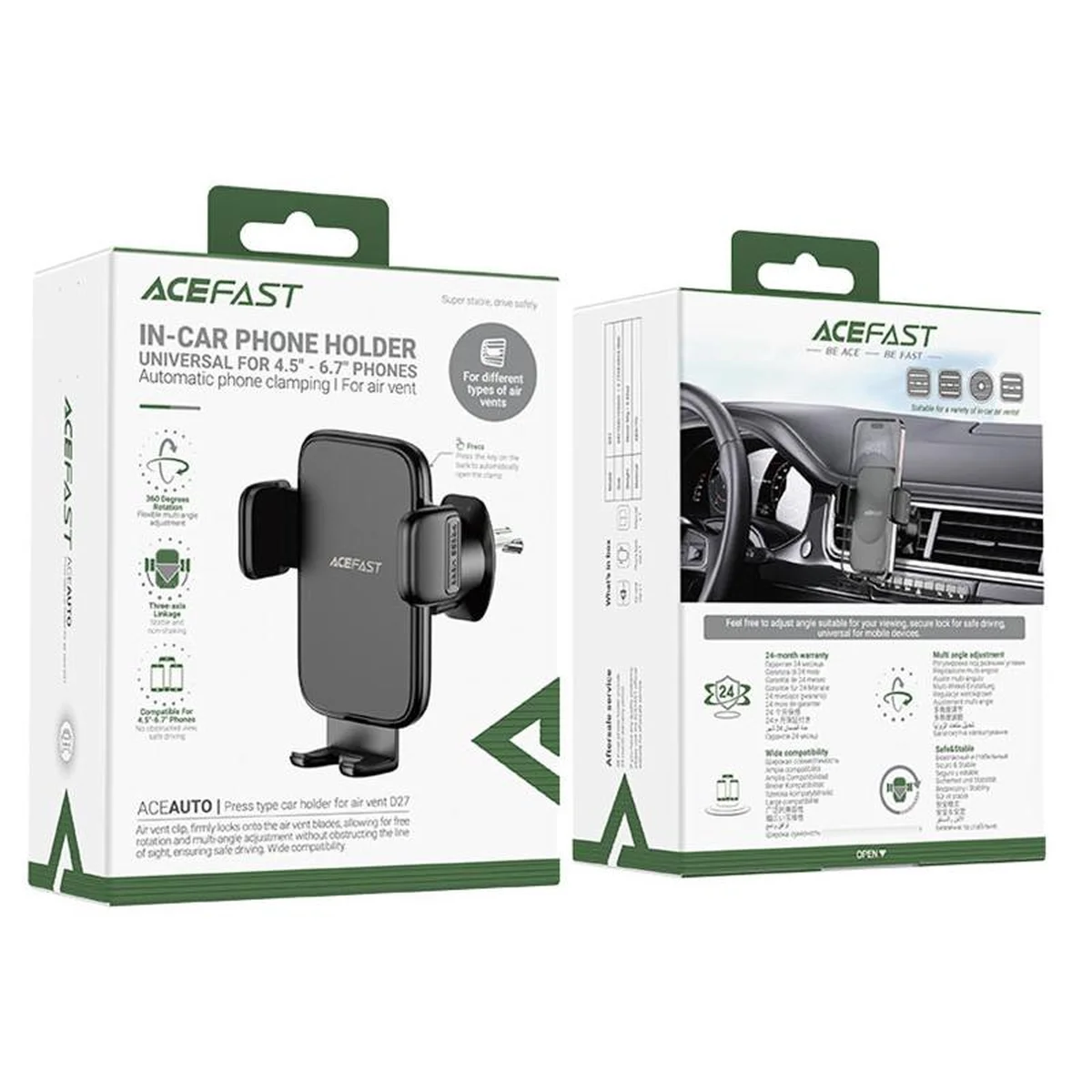 Автоутримувач Acefast D27 Black