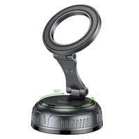 Автодержатель Hoco H92 High vacuum suction cup magnetic (universal) Black / Metal gray