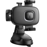 Автоутримувач Hoco H76 Crown one-button (center console) Black / Metal gray