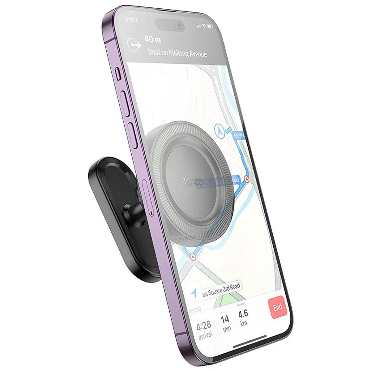 Автодержатель Hoco H58 Show ring magnetic (multi-scene) Black