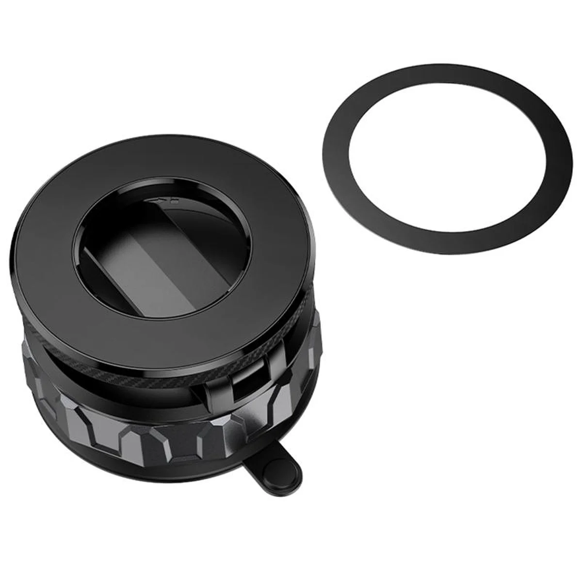 Автодержатель Borofone BH140 Gloria Vacuum Suction Magnetic (center console) Black / Metal gray