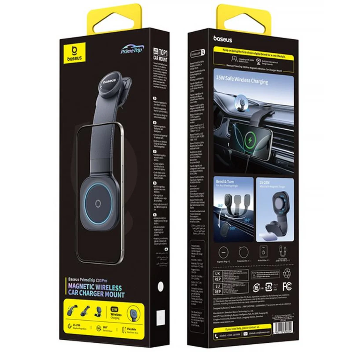 Автодержатель с БЗУ Baseus PrimeTrip C03 Pro Magnetic Wireless Charging (C0013A) Cosmic Black