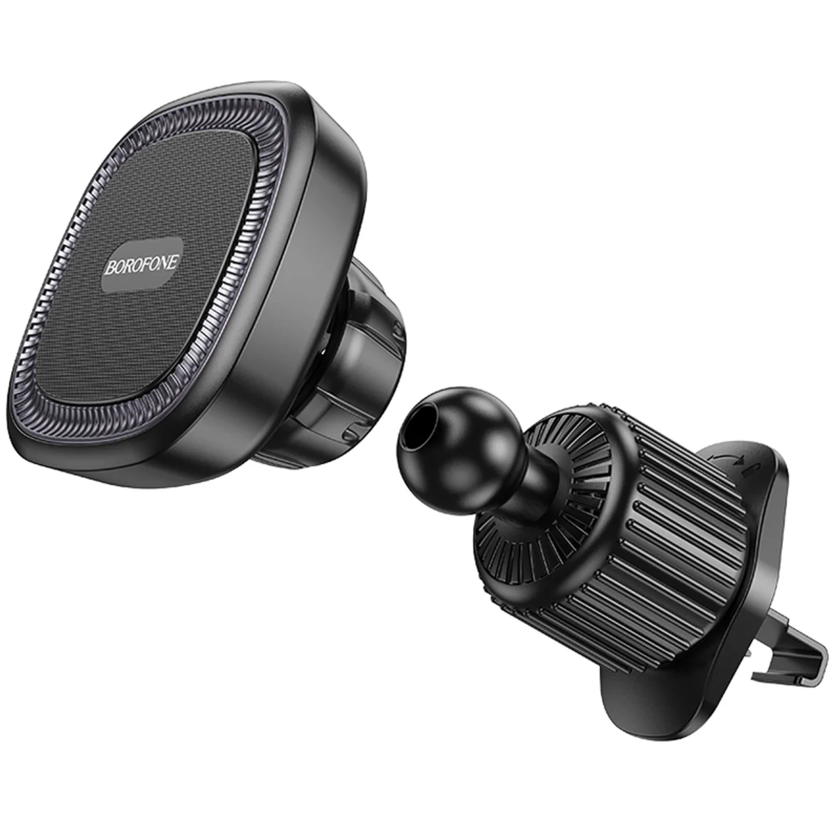 Автодержатель Borofone BH96 NT Ice ring magnetic (air outlet) Black / Gray