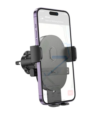 Автодержатель Hoco H18 Mighty one-button (air outlet) Black