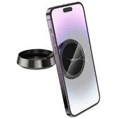 Автодержатель Hoco H83 Metal ring magnetic (center console) Metal grey