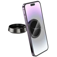 Автодержатель Hoco H83 Metal ring magnetic (center console) Metal grey