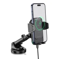 Автотримач із БЗУ Borofone BH217 Colby smart Black