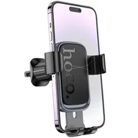 Автодержатель Hoco H80 Vista gravity (air outlet) Black / Metal gray