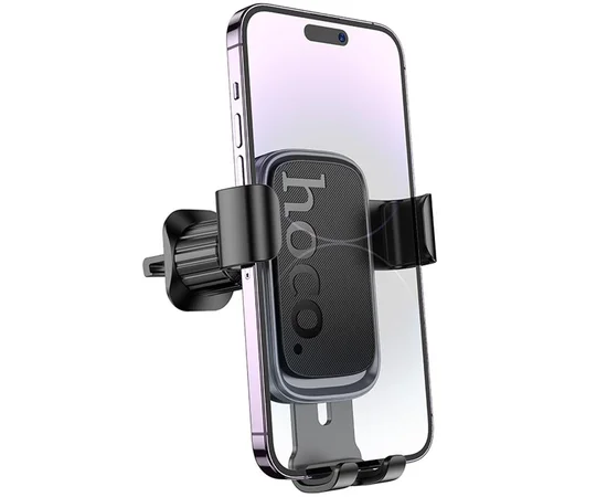 Автодержатель Hoco H80 Vista gravity (air outlet) Black / Metal gray