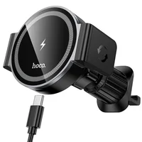 Автодержатель с БЗУ Hoco HW35 Power 15W (air outlet) Black