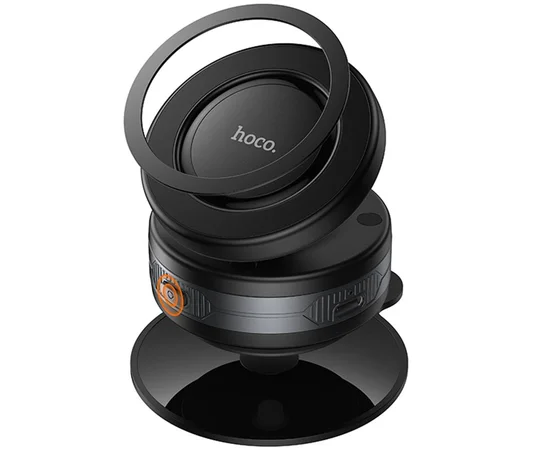 Автодержатель Hoco H87 Dragon electric suction cup magnetic (universal) Black / Metal gray
