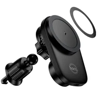 Автодержатель с БЗУ Hoco HW36 Electric 15W with cooler (air outlet) Black