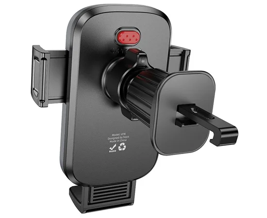 Автодержатель Hoco H78 Vista push-type (air outlet) Black / Metal gray