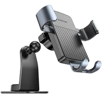 Автодержатель Borofone BH119 Refined (center console) Black / Metal gray