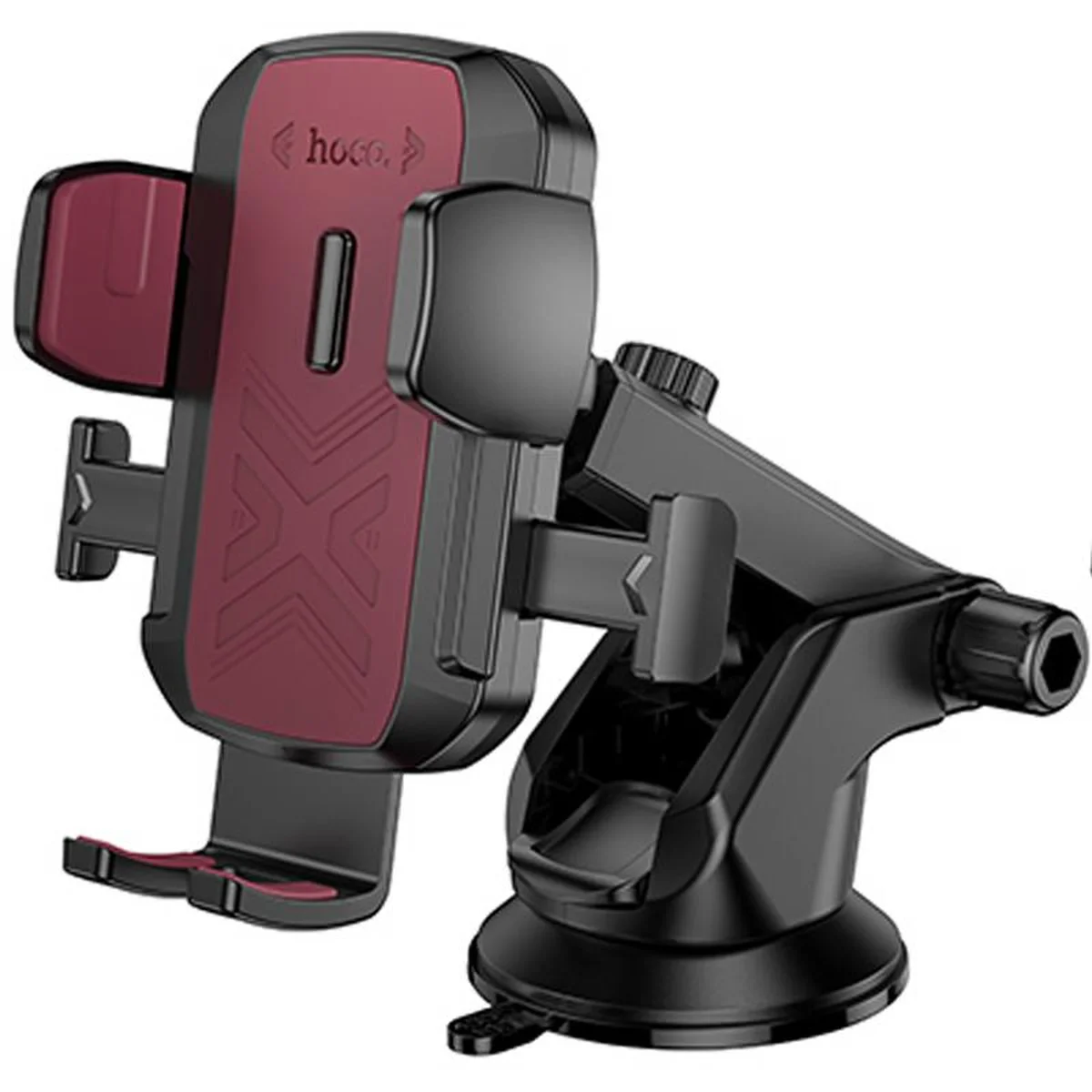 Автотримач Hoco H65 Gamble one-button (center console) Black / Red