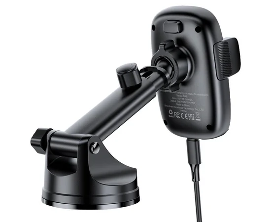 Автодержатель с БЗУ Acefast D49 Wireless Charging 15W Black