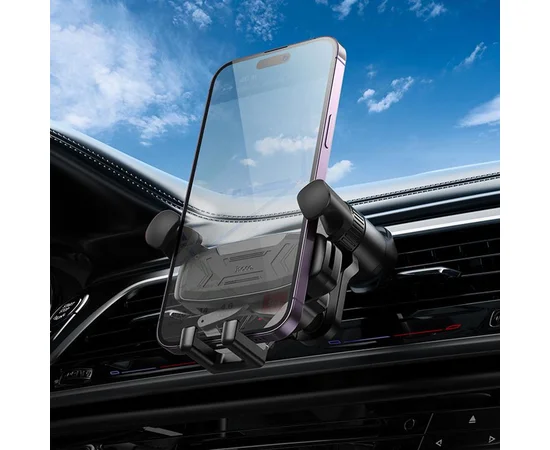 Автодержатель Hoco H66 Gamble gravity linkage (air outlet) Black