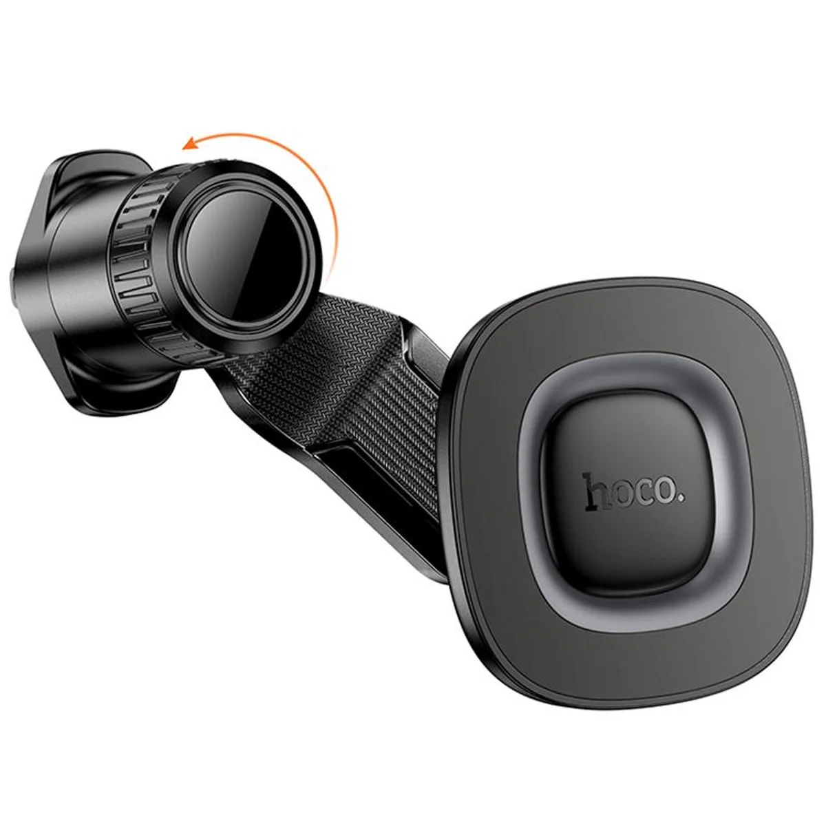 Автодержатель Hoco H74 Crown ring magnetic (air outlet) Black / Metal gray