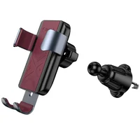 Автодержатель Hoco H70 Gamble gravity (air outlet) Black / Red