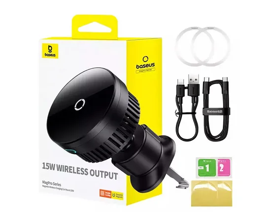 Автодержатель с БЗУ Baseus MagPro Air Vent Version 15W (C40164100121-00) Cosmic Black