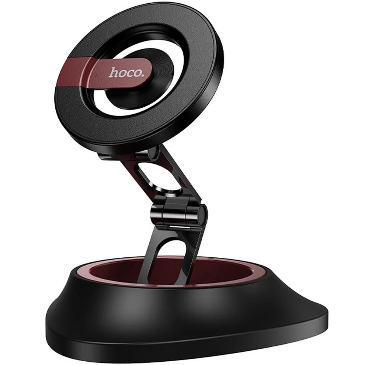 Автоутримувач Hoco H90 Tower magnetic (dashboard) Black / Red