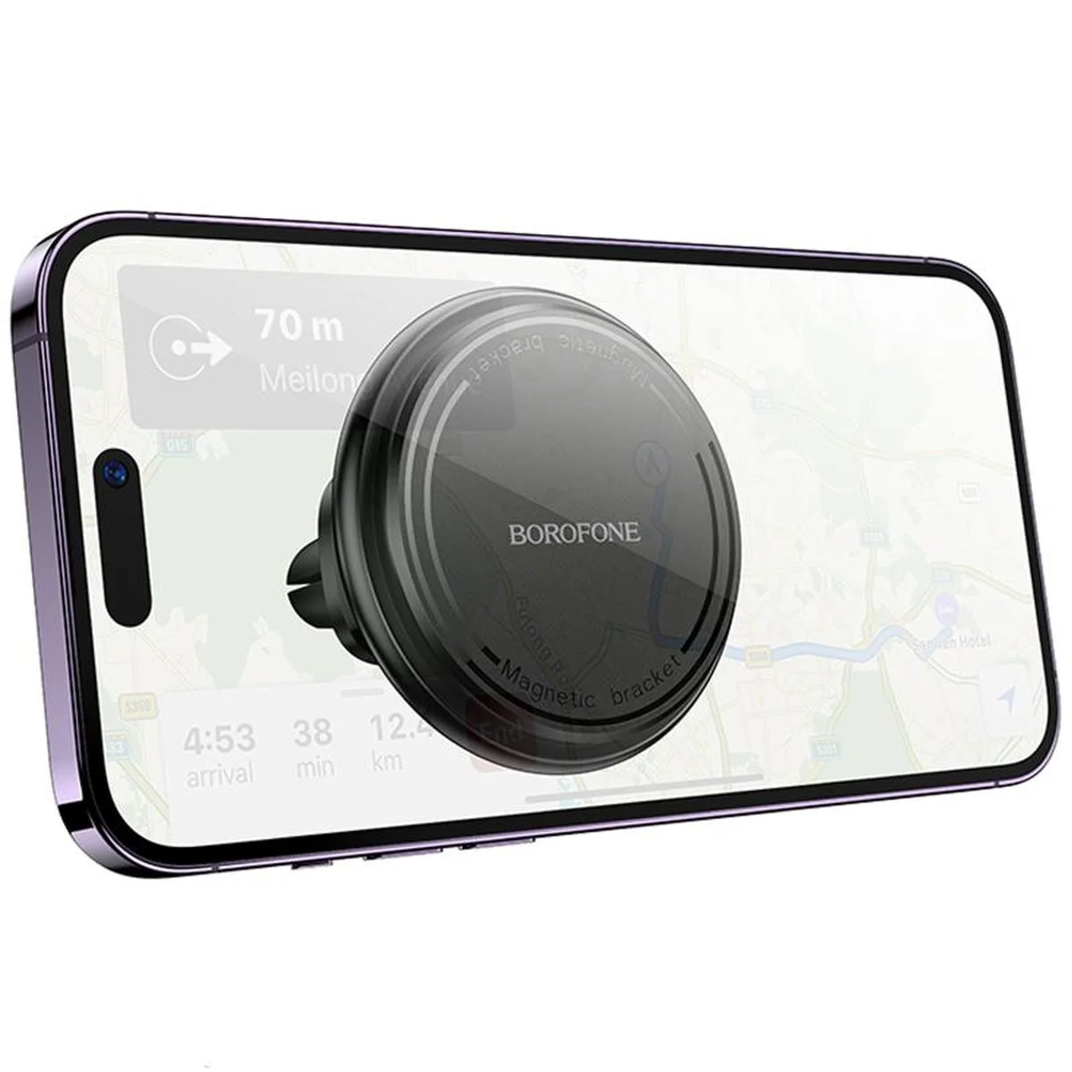 Автоутримувач Borofone BH135 Parker ring magnetic (air outlet) Black