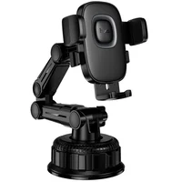 Автодержатель Hoco H89 Crown (center console) Black / Metal gray
