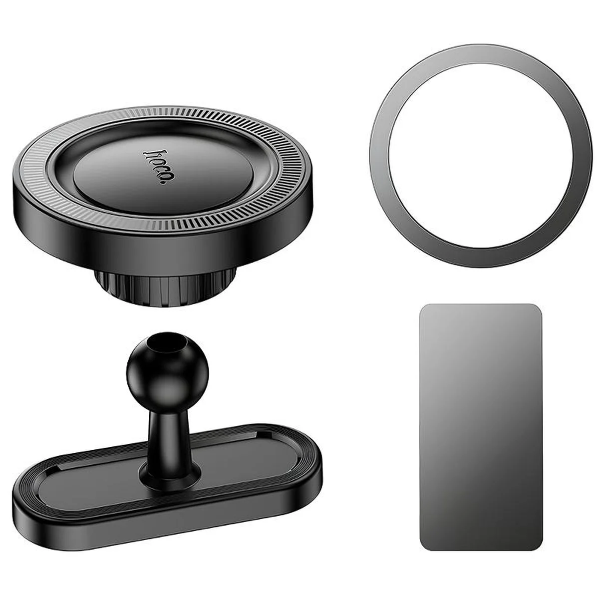 Автотримач Hoco H58 Show ring magnetic (multi-scene) Black