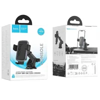 Автоутримувач Hoco H79 Vista push-type (center console) Black / Metal gray