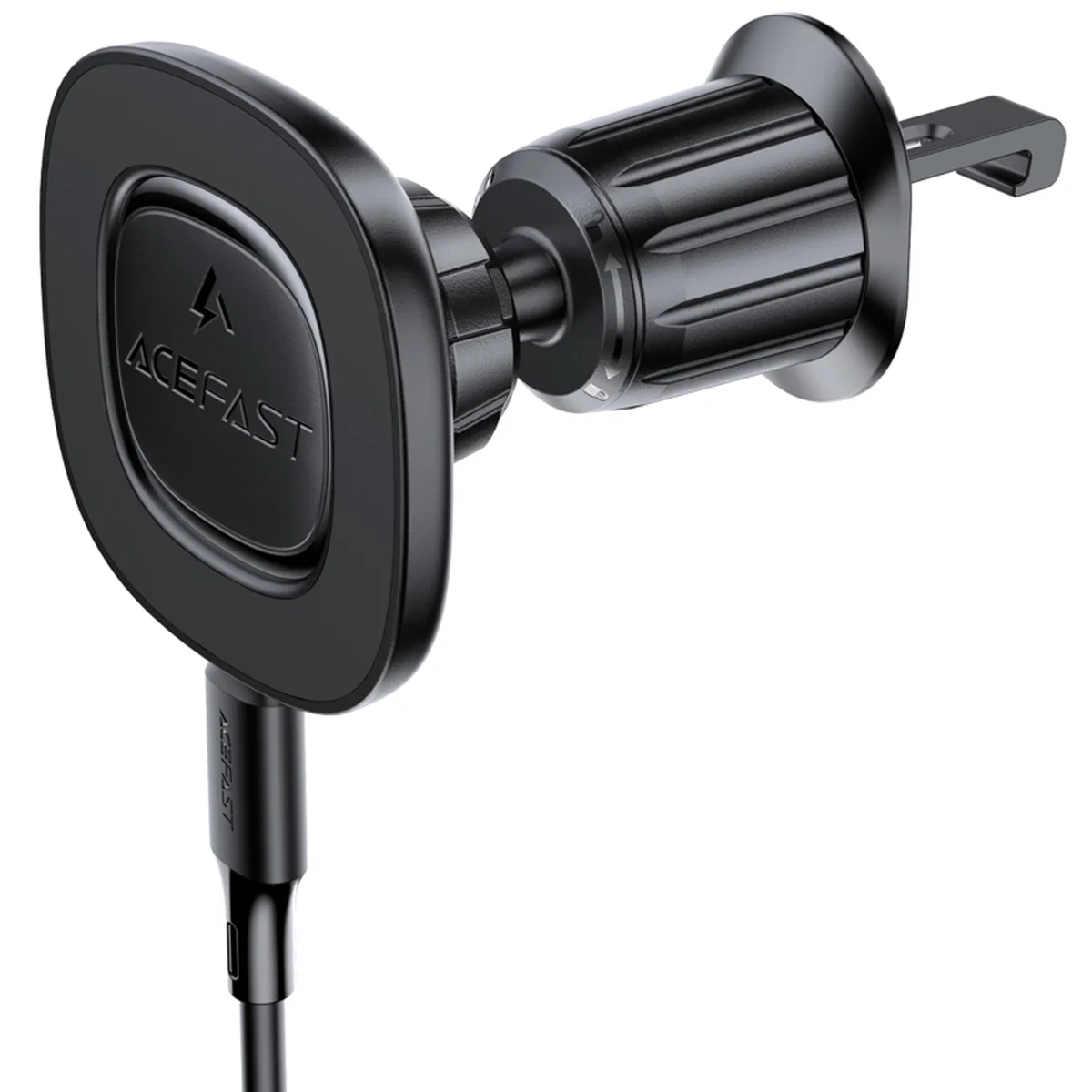 Автодержатель с БЗУ Acefast D46 QI2 Magnetic Charging 15W (air outlet) Black