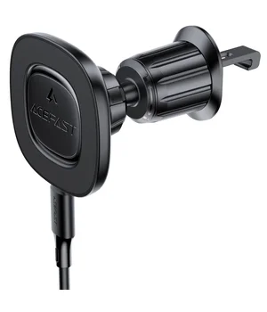 Автодержатель с БЗУ Acefast D46 QI2 Magnetic Charging 15W (air outlet) Black