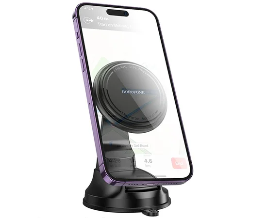 Автодержатель Borofone BH136 Parker ring magnetic (center console) Black